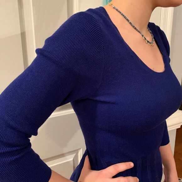 Thakoon for Design Nation Royal Blue Knit Dress M - Picture 2 of 4